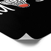 Smash Badminton - Badminton Player - Shuttle Raque Poster (Ecke)