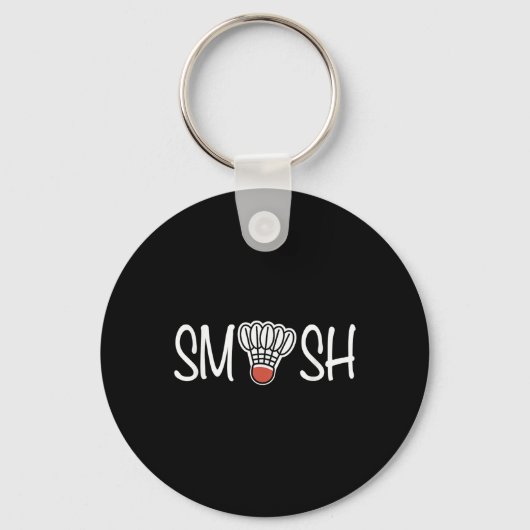 Smash Badminton - Badminton Player - Shuttle Raque Schlüsselanhänger (Vorderseite)