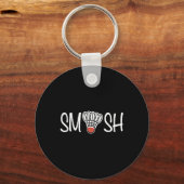 Smash Badminton - Badminton Player - Shuttle Raque Schlüsselanhänger (Vorderseite)