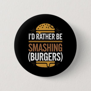 Smash Burger Lover gegrillter Cheeseburger Flat To Button