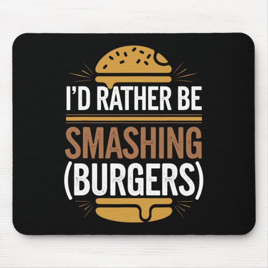 Smash Burger Lover gegrillter Cheeseburger Flat To Mousepad (Vorne)
