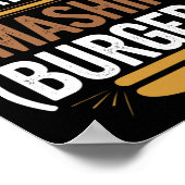 Smash Burger Lover gegrillter Cheeseburger Flat To Poster (Ecke)