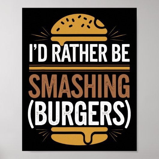 Smash Burger Lover gegrillter Cheeseburger Flat To Poster (Vorne)
