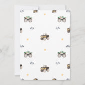 Smash & Crash Monster Truck Birthday Einladung (Rückseite)