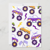 Smash & Crash Monster Truck Birthday Einladung (Rückseite)