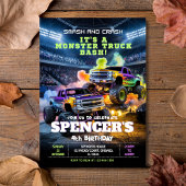 Smash & Crash Monster Truck Birthday Einladung