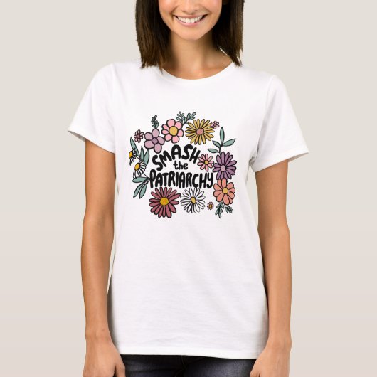 SMASH die PATRIARCHY Niedliche Daisy Hand Gezeichn T-Shirt (Vorderseite)