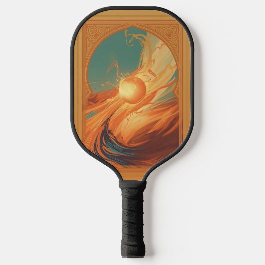 Smash in Marokko - Pickleball Energy Art Print Schläger (Vorderseite)