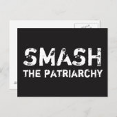 SMASH, Patriarchat, feministische Postkarte (Vorne/Hinten)