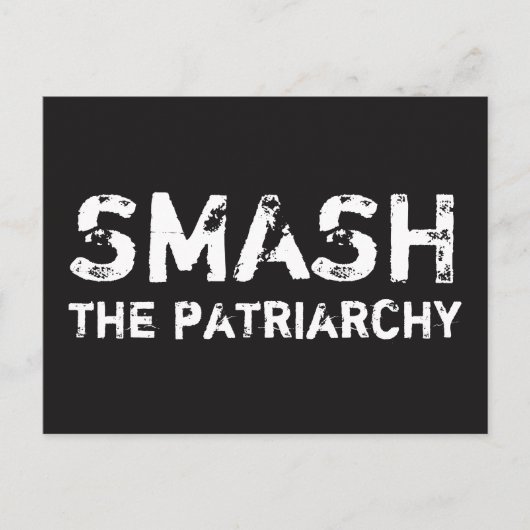 SMASH, Patriarchat, feministische Postkarte (Vorderseite)