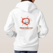 Smash Punch Fist – Bold Strength Motivation Art Hoodie (Rückseite)