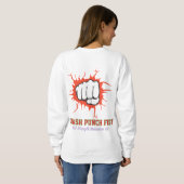 Smash Punch Fist – Bold Strength Motivation Art Sweatshirt (Schwarz voll)