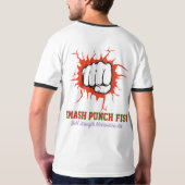 Smash Punch Fist – Bold Strength Motivation Art T-Shirt (Schwarz voll)