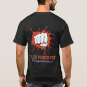 Smash Punch Fist – Bold Strength Motivation Art T-Shirt (Rückseite)
