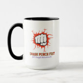 Smash Punch Fist – Bold Strength Motivation Art Tasse (Links)