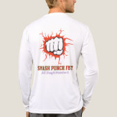 Smash Punch Fist – Bold Strength Motivation Art Tri-Blend Shirt (Rückseite)