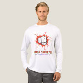Smash Punch Fist – Bold Strength Motivation Art Tri-Blend Shirt (Vorderseite komplett)