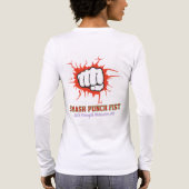 Smash Punch Fist – Bold Strength Motivation Art Tri-Blend Shirt (Rückseite)