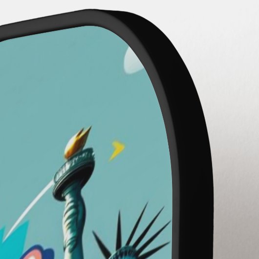 Smash-Statue - Pickleball-Design in New York Pickleball Schläger (Linke Seite)