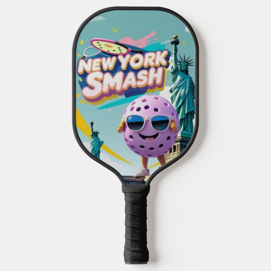 Smash-Statue - Pickleball-Design in New York Pickleball Schläger (Vorderseite)