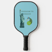 Smash-Statue - Pickleball-Design in New York Pickleball Schläger (Rückseite)