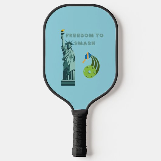 Smash-Statue - Pickleball-Design in New York Pickleball Schläger (Rückseite)