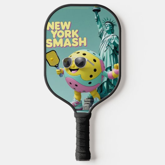 Smash-Statue - Pickleball-Design in New York Pickleball Schläger (Vorderseite)