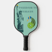 Smash-Statue - Pickleball-Design in New York Pickleball Schläger (Rückseite)