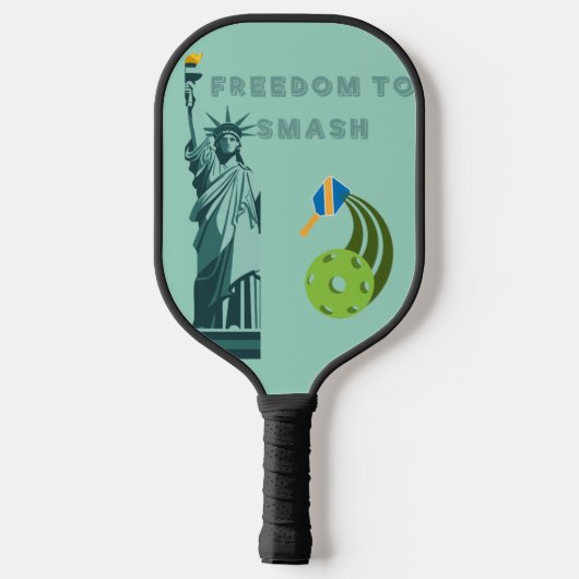 Smash-Statue - Pickleball-Design in New York Pickleball Schläger (Rückseite)