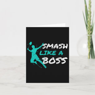 Smash wie ein Boss Badminton Speedminton Crossmint Karte