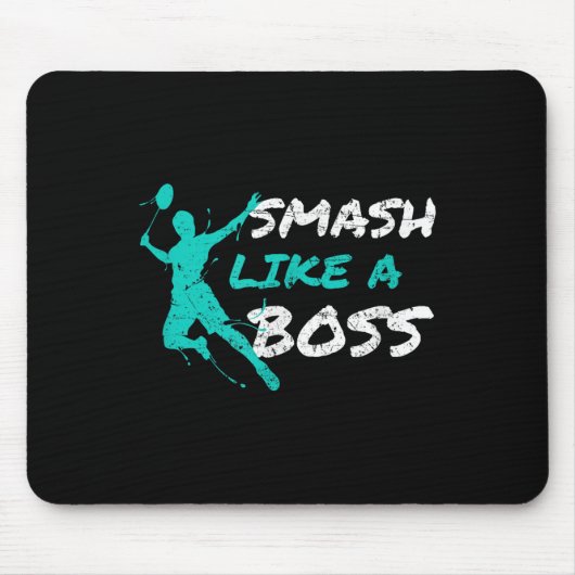 Smash wie ein Boss Badminton Speedminton Crossmint Mousepad (Vorne)