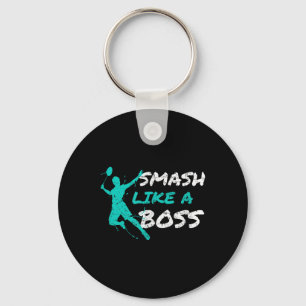 Smash wie ein Boss Badminton Speedminton Crossmint Schlüsselanhänger