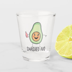 Smashed Avo Funny Betrunken Kawaii Avocado Schnapsglas