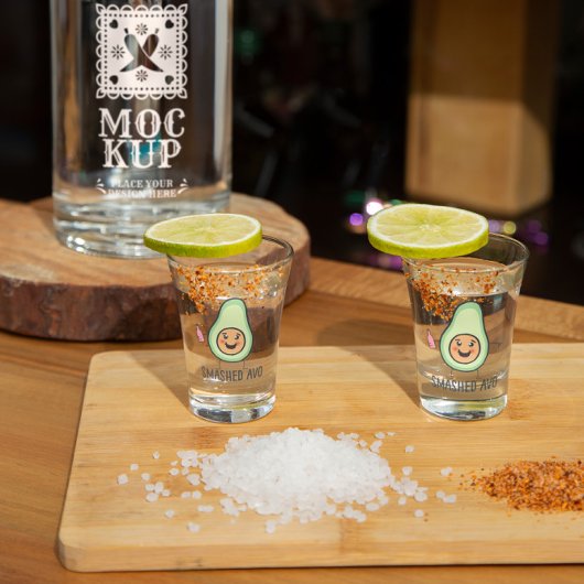 Smashed Avo Funny Betrunken Kawaii Avocado Schnapsglas
