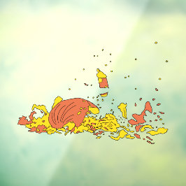 Smashed Pumpkin Fensteraufkleber