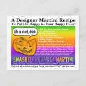 Smashed Pumpkin Halloween Martini Rezept Postkarte (Vorderseite)
