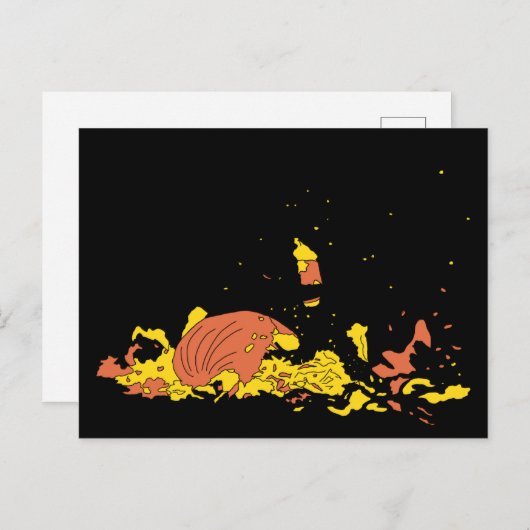 Smashed Pumpkin Postkarte (Vorne/Hinten)