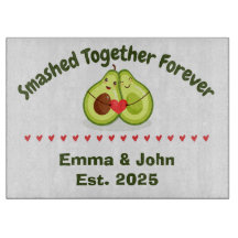 Smashed Together Forever Glass Cutting Board