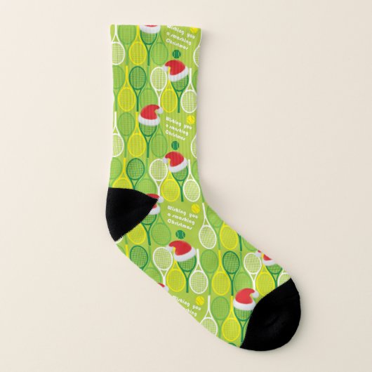 🎄Smashing Christmas🎾tennis pattern Socken (Rechts - Außen)