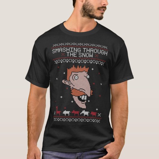 Smashing Through The Snow Green T-Shirt (Vorderseite)