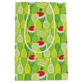 🎄 Smashing Weihnachten 🎾 Tennismuster Mittlere Geschenktüte (Vorderseite)