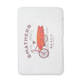 Smathers Beach Key West Vintag Beach Surfing Badematte (Vorderseite Vertikal)