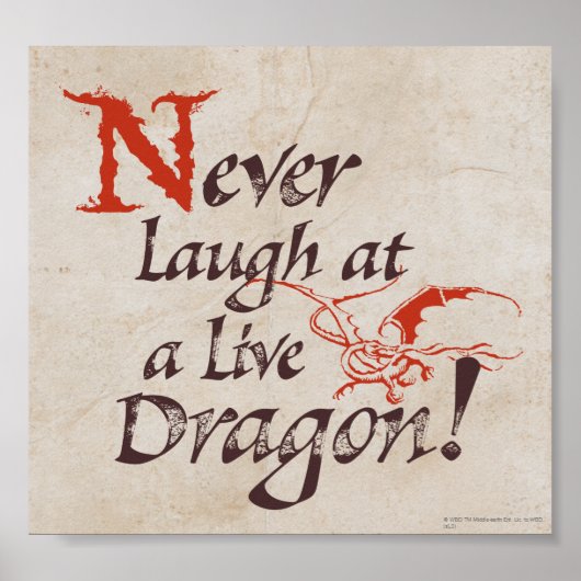 SMAUG™ - Lachen Sie niemals über einen Live-Drache Poster (Vorne)