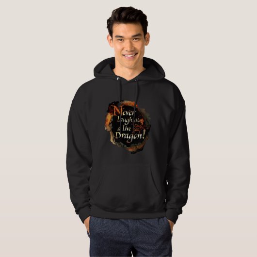 SMAUG™ - Logo-Grafik niemals lachen Hoodie (Vorne ganz)