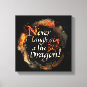 SMAUG™ - Logo-Grafik niemals lachen Leinwanddruck