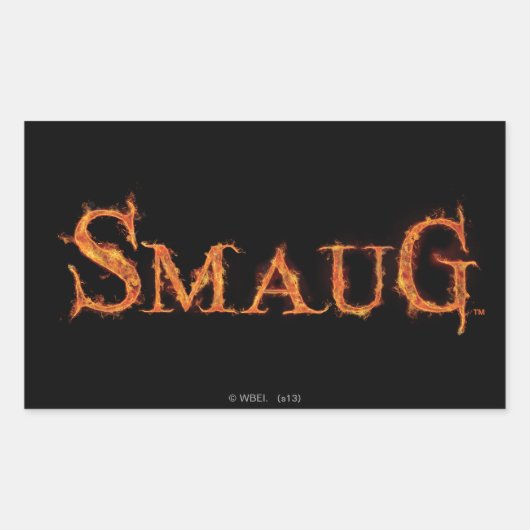 SMAUG™ Name Graphic Rechteckiger Aufkleber (Vorderseite)