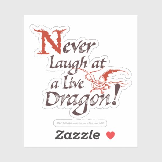 SMAUG™ - Never Laugh At A Live Dragon Aufkleber (Blatt)