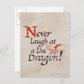 SMAUG™ - Never Laugh At A Live Dragon Postkarte (Vorne/Hinten)