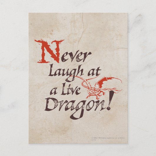 SMAUG™ - Never Laugh At A Live Dragon Postkarte (Vorderseite)