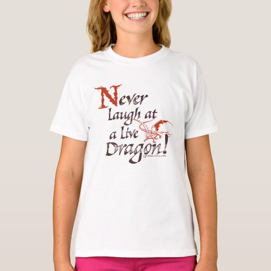 SMAUG™ - Never Laugh At A Live Dragon T-Shirt (Vorderseite)